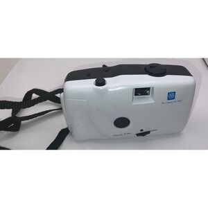 New York Life Insurance Promotional 35mm Film Camera Focus Free White Black Logo